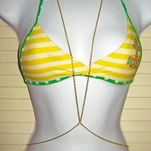 Gold Plated Single Layer Necklace Body Chain_BC-21